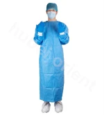 FDA 510K ANSI/AAMI PB70:2012 Level-3 Steriled Velcros Collar Disposable SMS Surgical Gown
