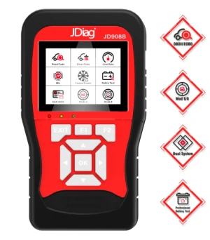 JDiag JD908B New Generation OBD2 Scanner Enhanced Code Reader Full Modes Engine Diagnostic Tool With Battery Test
