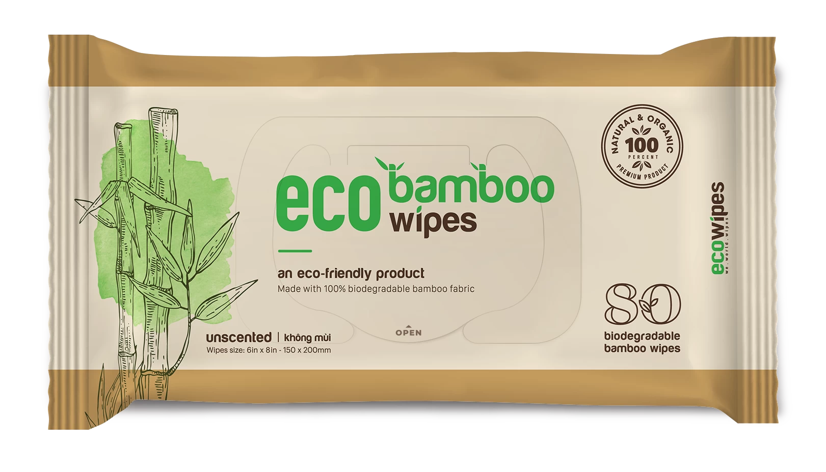 80s Bamboo wipes from Vietnam