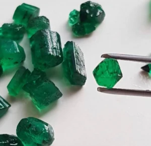 Natural Brazilian emeralds