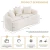 Import Curved Loveseat White Full Compression Sponge Sofa from China