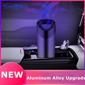 SHODA Car Purifier usb with Negative Ion Hepa Filter Fresh Portable USB Aluminium Alloy Design Car Ion Purifier