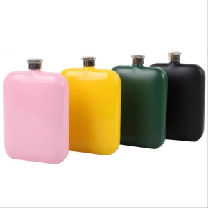 7oz Stainless Steel Flask with Color Paint Coating Pefect Men Gifts Wedding Gift