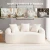 Import Curved Loveseat White Full Compression Sponge Sofa from China