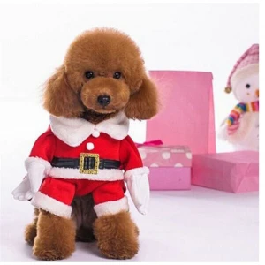 Pet Christmas CostumeDog Suit With Hat Santa Claus SuitDog Hoodie Cat Christmas Costume