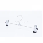 metal hanger for pants hot sale steel wire pants hanger with clips