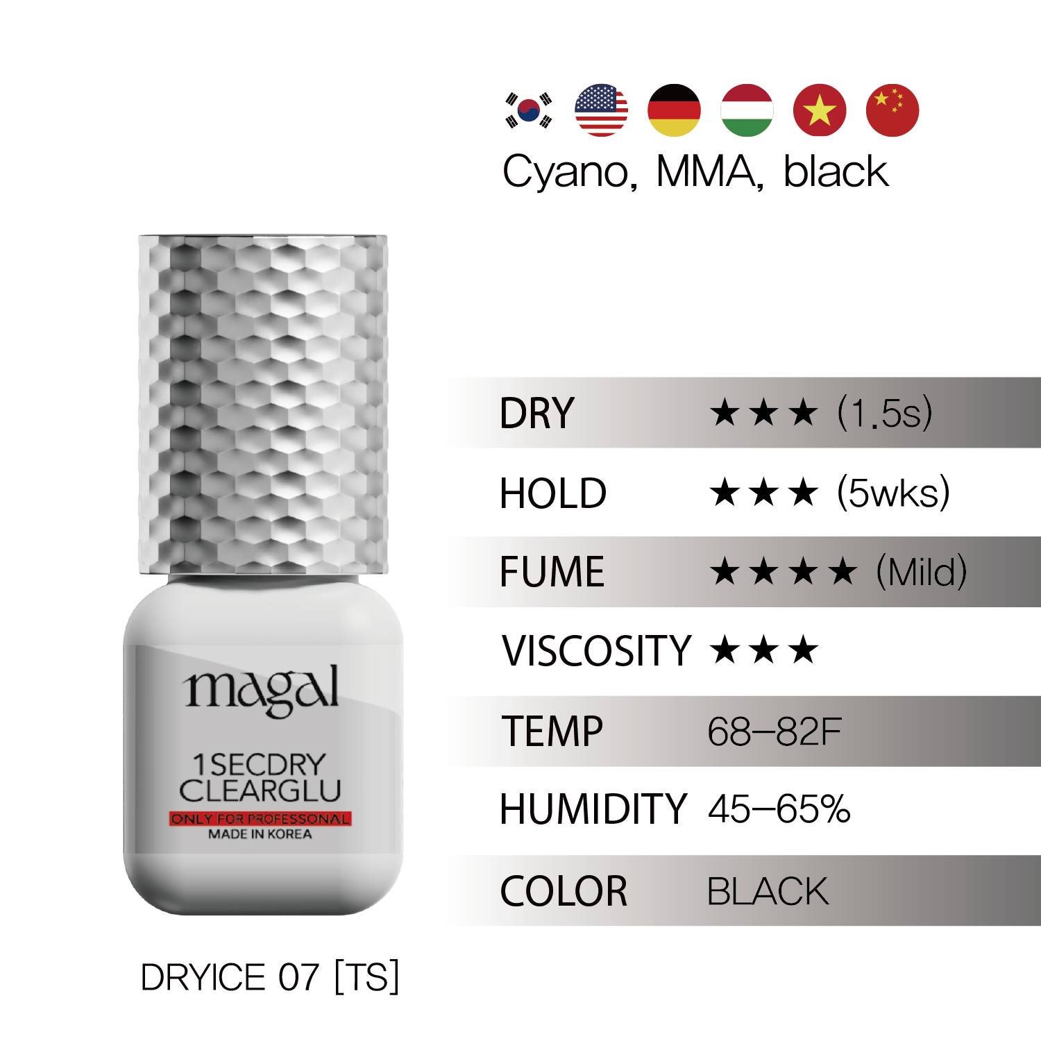 Colle Et Gel Pour Faux Cils Darkness - Fabriqué En Corée - Neuf