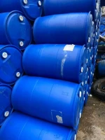 Blue plastic drum