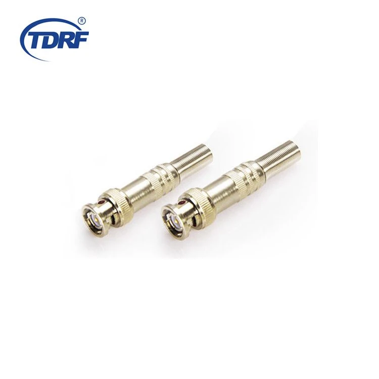 Buy Bnc Male Connector Spring Type Cctv Connector For Rg58 Rg59 Cable ...