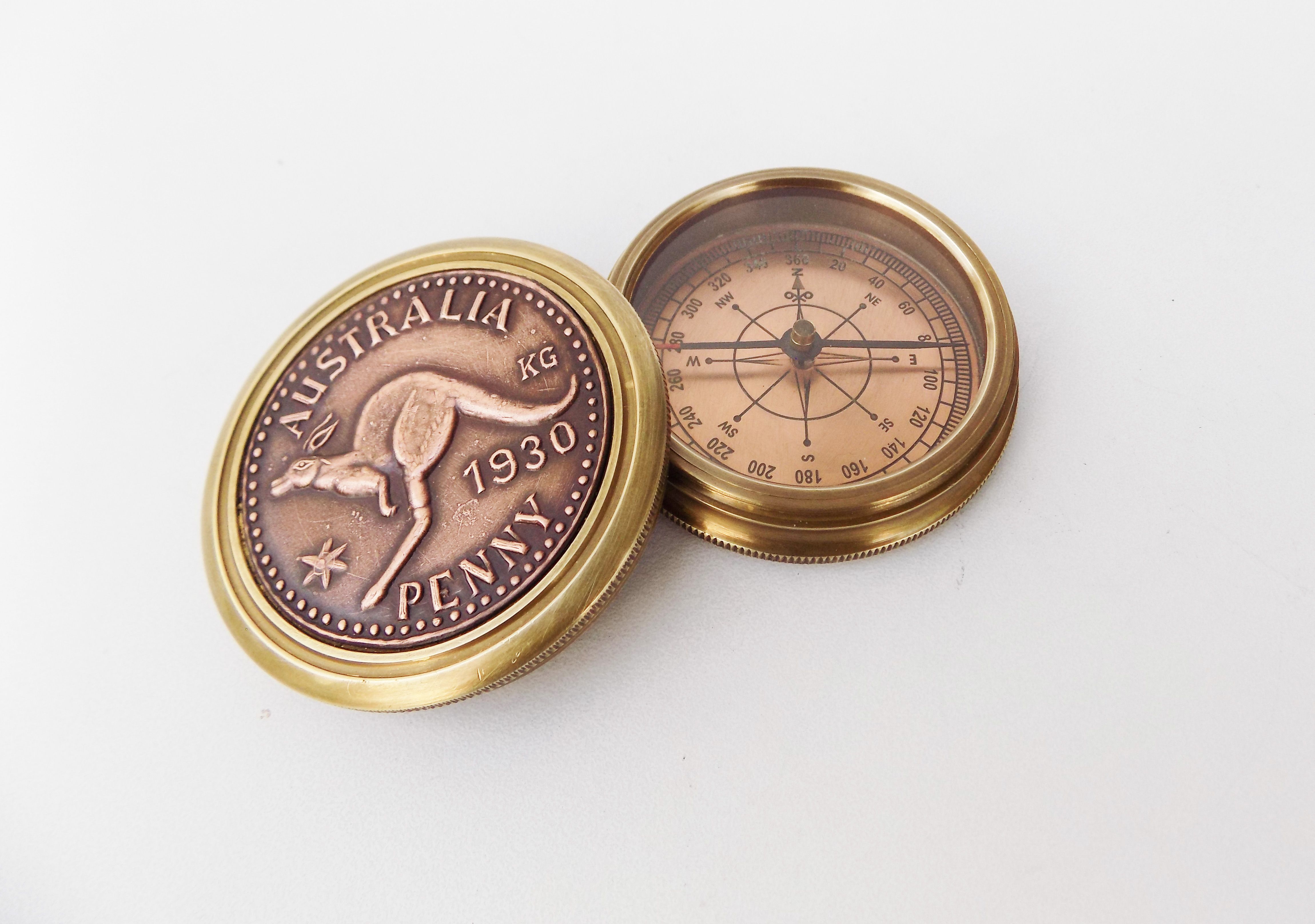 Buy 2.25 Inches Australian Penny Compass from PRECISION INSTRUMENTS PVT ...
