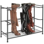 Hot bedroom entry multi-functional iron vertical boot shoe rack customization