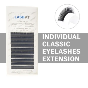 EYELASH 8-25mm High Quality Classic Lashes Individual Eyelash Extension Vendor Cashmere Matte Black Volume Lash