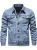 Import OEM/ODM Men's Classic Denim Jacket Button Up Multi Pocket from China