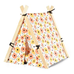 Petstar 65cm Tall Indoor Cats Dogs Teepee Washable Pet Tent with Stabilizer
