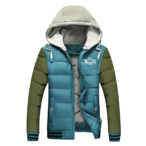Men's Puffer Jacket with Hood, Water and Wind Resistant