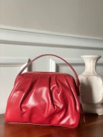 Ravishing in Red: Luxury Leather Handbag for Effortless Elegance