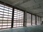 Glass Panel Aluminum Sectional Garage Door with Pedestrian Door Prices