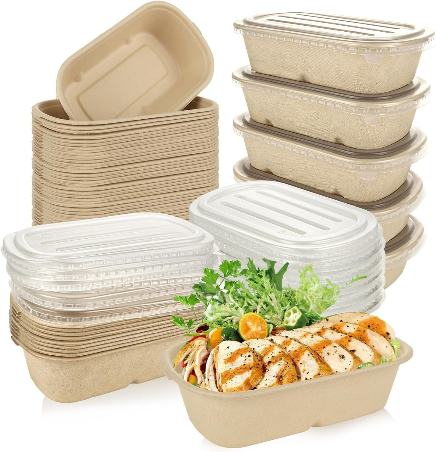 Buy Plastic Free Eco Friendly Bagasse Sugarcane Food Takeaway Container ...