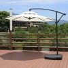 10 ft 8 ribs aluminum waterproof double layer hanging cantilever big solar umbrella for outdoor