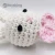 Import 100%  Cotton Handmade Amigurumi Crocheted Bunny Toys with Sound Rattle, Manual Yarn Knitting Infant Baby Sound Toy from China