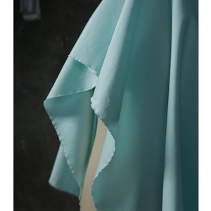 100% cotton solid color blue color silk and smooth satin weave fabric for garment