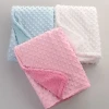 100% polyester minky dot baby blanket for baby