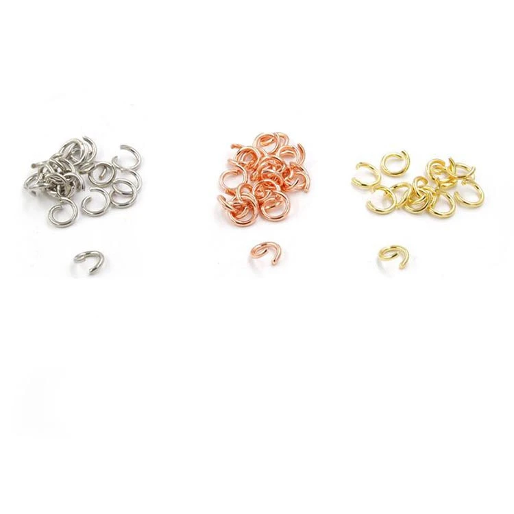 1000pcs/bag DIY Jewelry Findings Components Stainless Steel Gold/rose Gold Color Split Rings Opening Jump Ring
