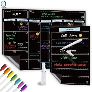 10.1P-1 Easy erasable magnetic calendar chalk board fridge blackboard magnetic