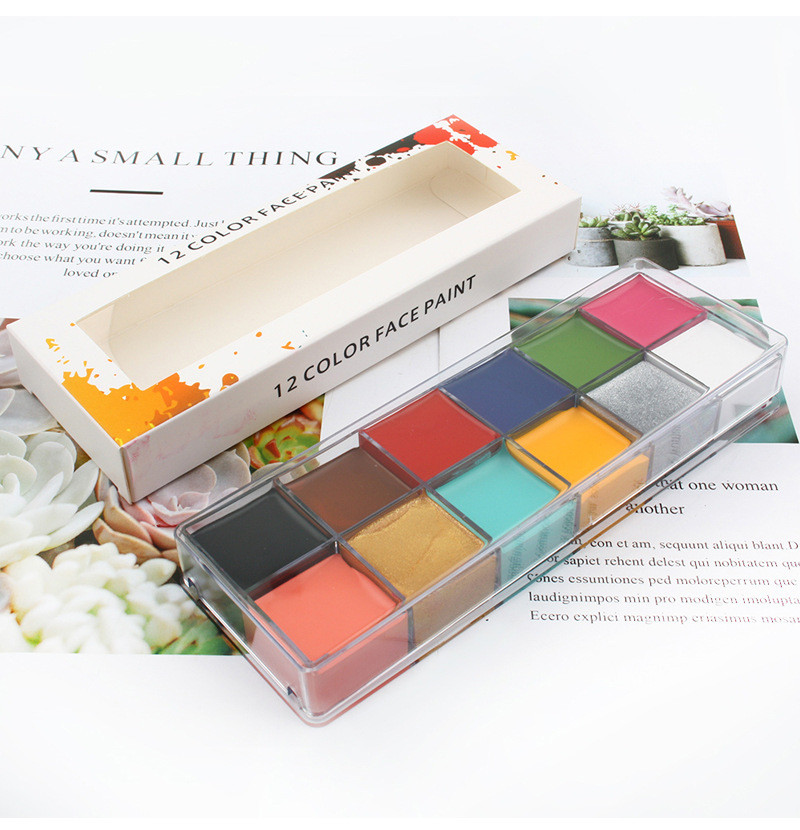 Buy 12 Colors Face Body Paint Paste Oil Painting Art Stage Performance ...