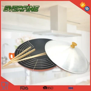 12 inch cast iron wok