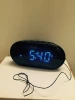 1.2 inch display LED digital snooze alarm clock and auto scan AM FM radio