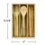 Import 12-Piece Reusable Totally 100% Natural Wooden Bamboo Flatware Set with Portable Bamboo Storage Case. from China