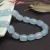 Import 13*18mm blue agate Drum shaped semi precious natural gemstone loose beads from China