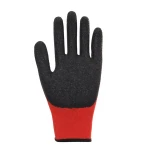 13G Polyester Liner with Latex Palm Coated Crinkle finished Work Latex Safety  Gloves