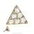 Import 14K Solid Yellow Gold Threadless Pave CZ Triangle Top Ends Body Piercing Jewelry from China