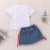 Import 2-6 Years Kids Clothes for Girls Top White T-shirt and Denim Skirt Summer Suit Children&#039;s Clothing Sets Baby Toddler Girls Set from China