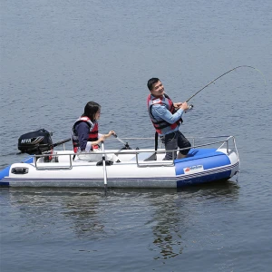 2 Person Double Inflatable Boat Single Handle Carbon Paddle Fishing Kayaks With Engine