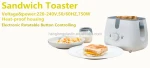 2 Slice Toaster Oven Stand Bread Toasters With Removable Crumb Tray