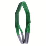2 Ton 2M Or OEM Length 60MM Width Polyester Flat 2T Webbing Lifting Sling Belt Green Color Safety Factor 8:1 7:1 6:1