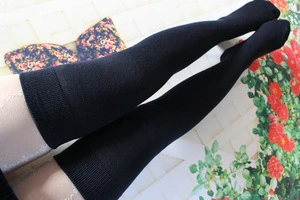 2016 The New Girls&#39; knee-high socks Black Cotton stocking