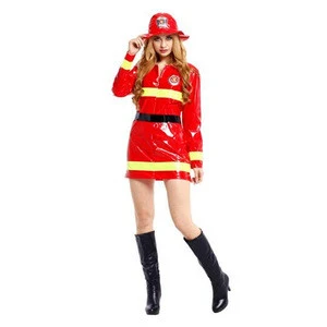 2018 European fashion carnival party dreamgirl women ladies sexy halloween firefighter chief costume