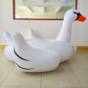2018 hot selling inflatable floating swan pool floats summer swimming rafts inflatable adult raft