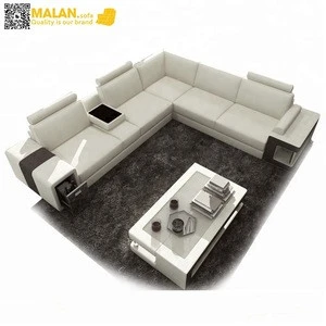 2018 new design Latest Customize European style living room furniture Leather sofa