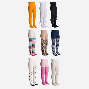 2019 Custom 80% Combed Cotton Pantyhose Children Girls Printed Tights / Girl White School Tights Kids