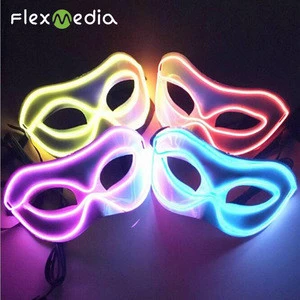 2019 Wholesale Sound Activated Wireless Led El Wire Party Mask