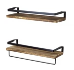 2020 caoxian high quality cheap home decor wholesale wall shelf with towel bar