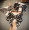 2020 fashion girl hair accessories rhinestones edge velvet ribbon big bow knot butterfly barrette spring hair clips