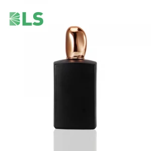 2020 Free Sample Luxury Manufacturer Wholesale 30ml 50ml 100ml Custom Empty Crimp Spray Square Black Glass Perfume Bottle