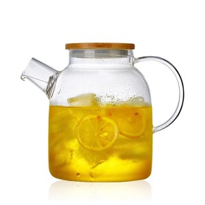 2020 Gift hot sale clear glass blooming flower japanese tea pot