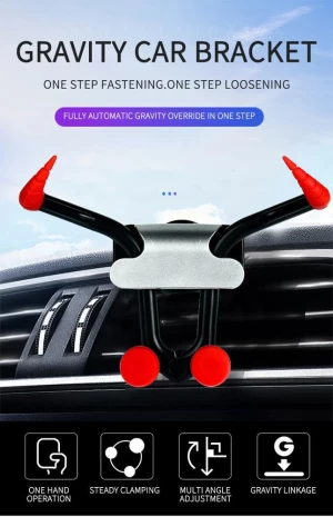 2020 Gravity Car Holder in Car Air Vent Clip Mount No Magnetic Cell Mobile Phone Holder GPS Stand For 4-6&quot; iPhone XS MAX Xiaomi